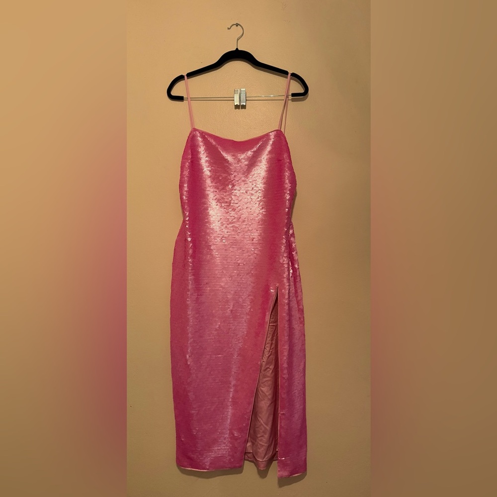 H&M Innovation Backless Pink Sequin Dress  Never Worn - Picture 3 of 10